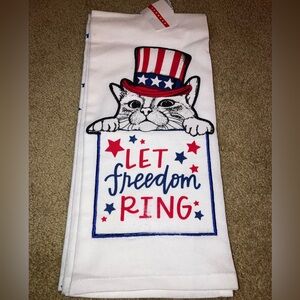 Let Freedom Ring- Patriotic Cat Towels, Set of 2